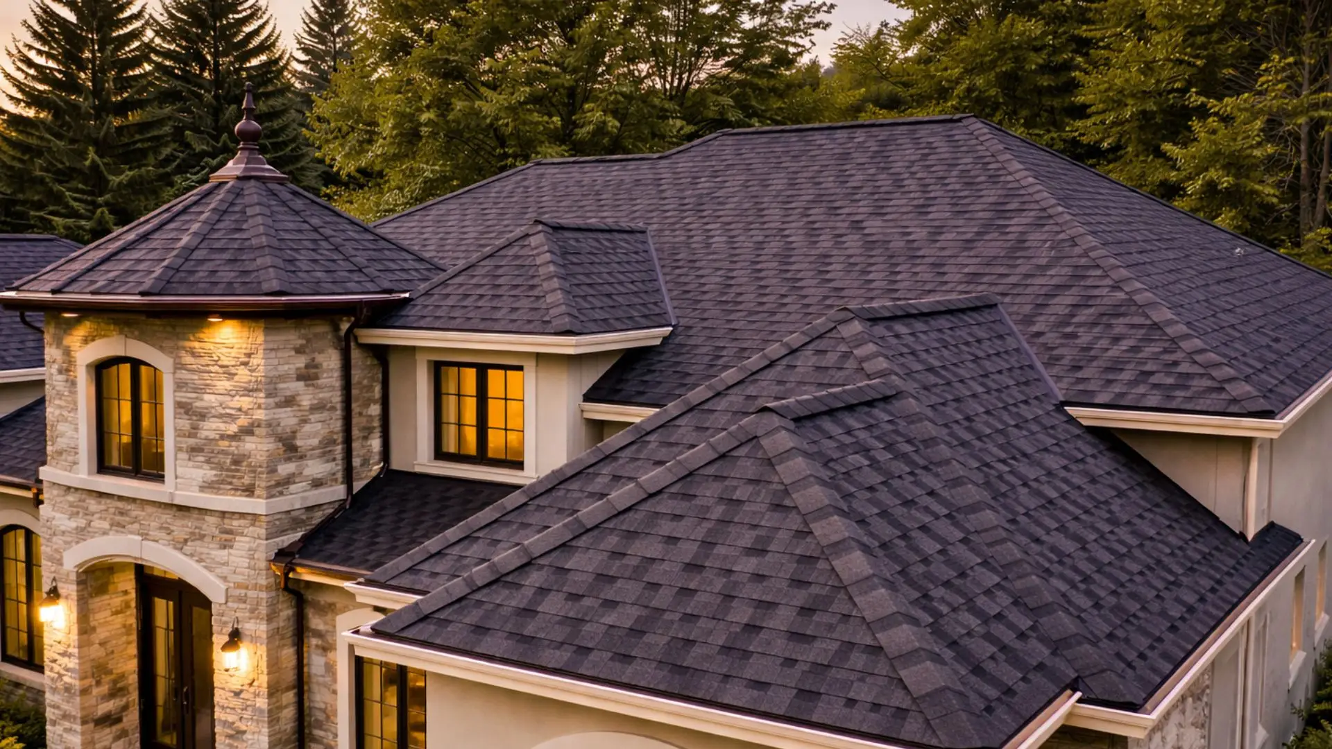 Asphalt shingle roof installation on a residential home in Vaughan.